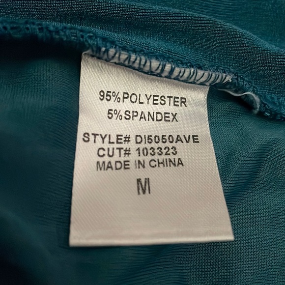 vestique Teal Slimming Wrap Waist "Meet For A Martini Dress" NWT - Size M - Picture 5 of 7